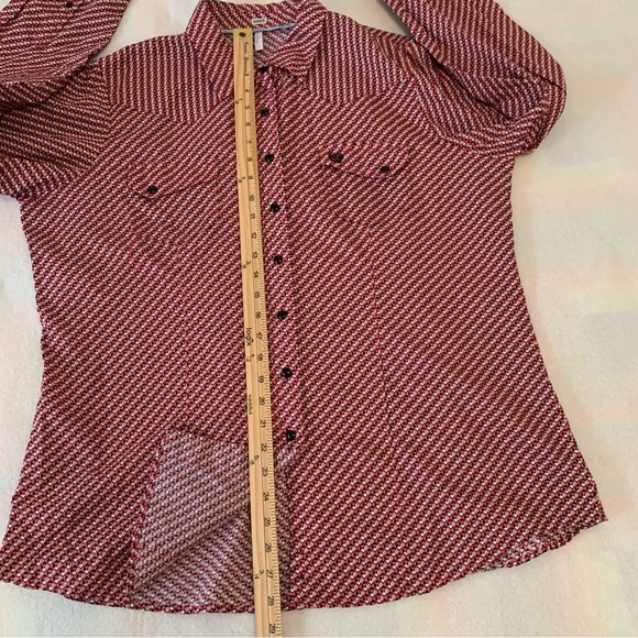 CINCH Shirt Women's Long Sleeve Snap Up Geometric Pink‎ Size  XXL - Picture 15 of 16